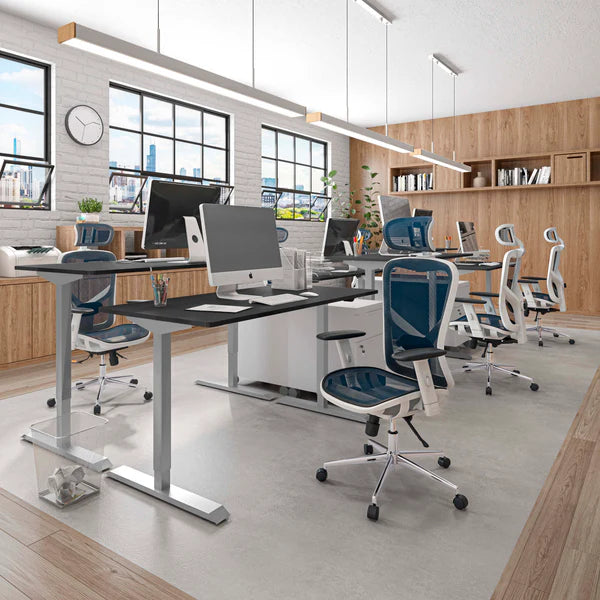 Techni Mobili Adjustable Sit to Stand Desk, Black RTA-3930SU-BK