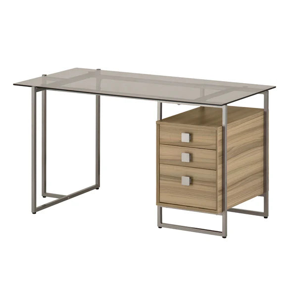 Techni Mobili Oak Computer Desk with Storage RTA-4837D-OAK