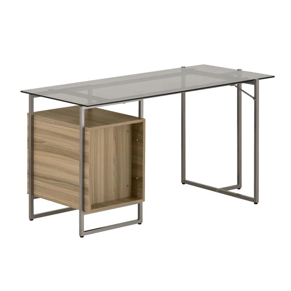 Techni Mobili Oak Computer Desk with Storage RTA-4837D-OAK