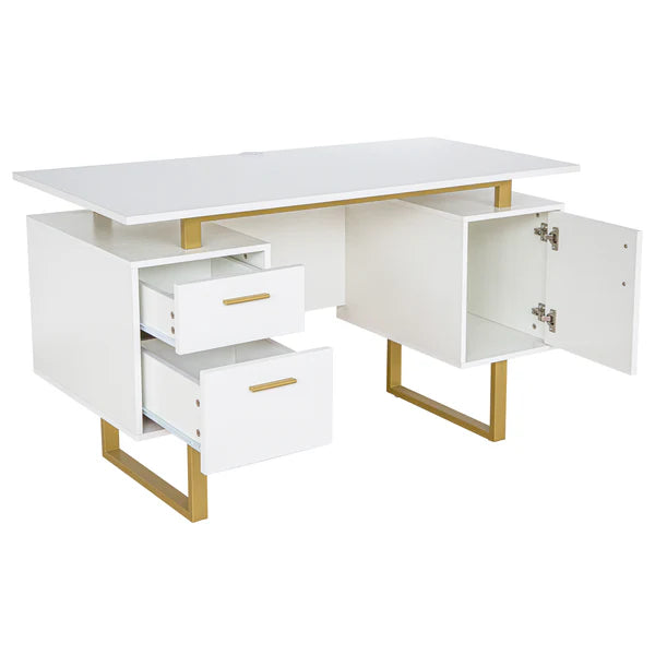 Techni Mobili Modern Office Desk with Storage