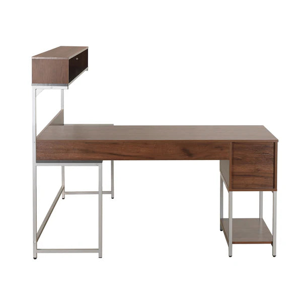 Techni Mobili L-Shape Desk with Hutch and Storage