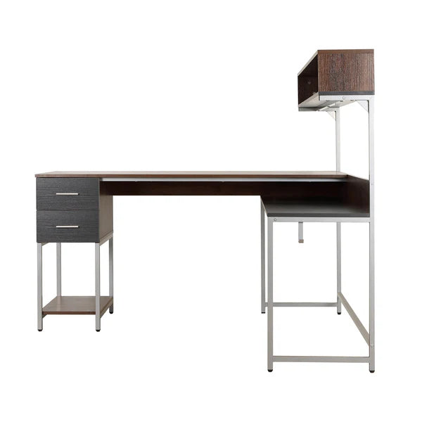 Techni Mobili L-Shape Desk with Hutch and Storage