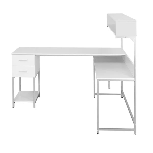 Techni Mobili L-Shape Desk with Hutch and Storage