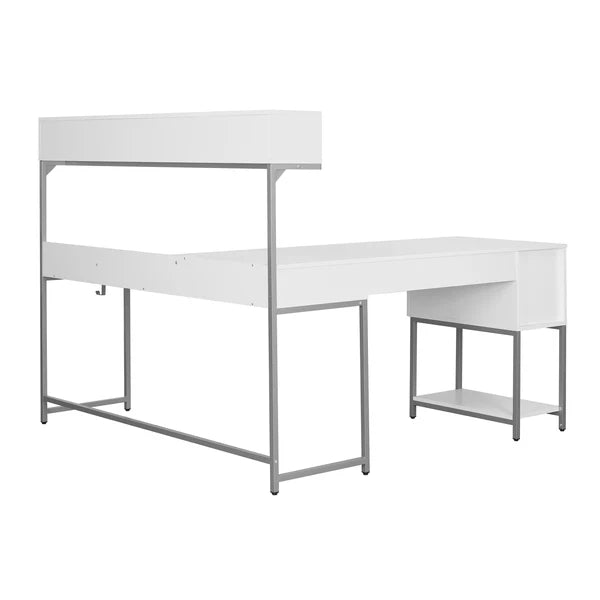 Techni Mobili L-Shape Desk with Hutch and Storage