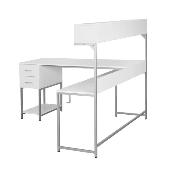 Techni Mobili L-Shape Desk with Hutch and Storage