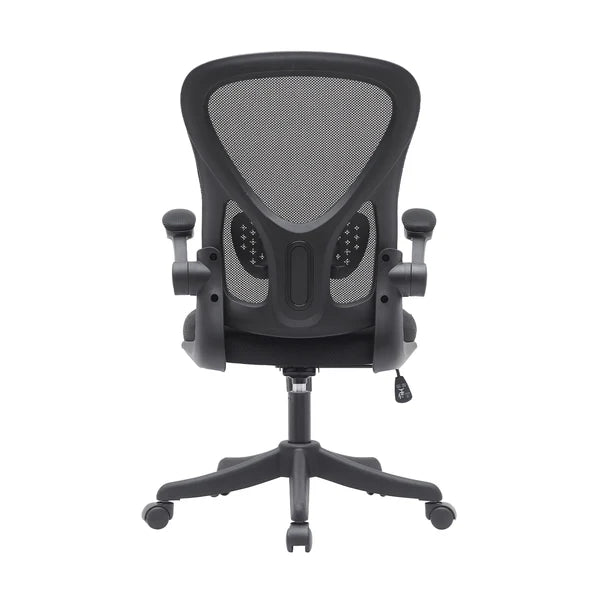 Techni Mobili Mesh Task Office Chair with Flip-Up Arms, Black RTA-8050-BK