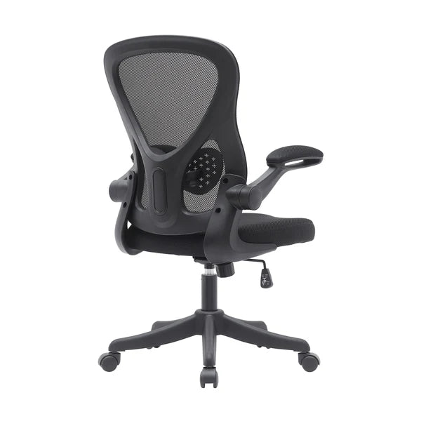 Techni Mobili Mesh Task Office Chair with Flip-Up Arms, Black RTA-8050-BK