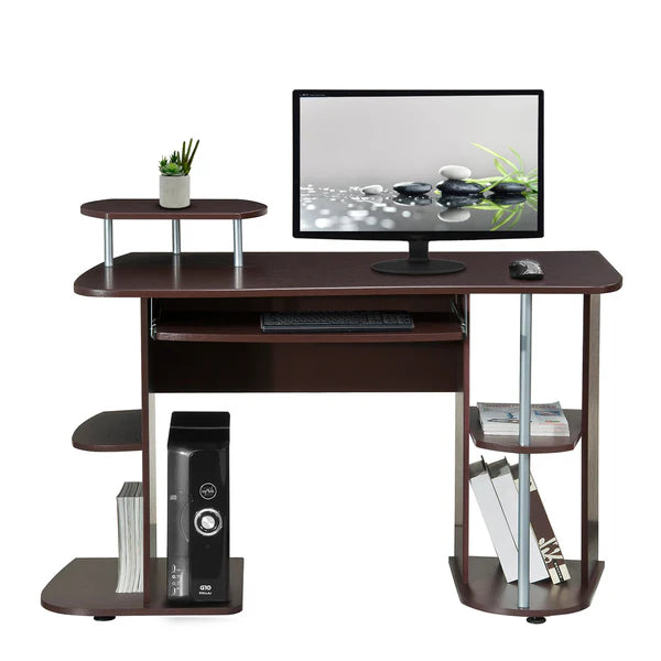 Techni Mobili Complete Computer Workstation Desk With Storage, Chocolate RTA-8104-CH36
