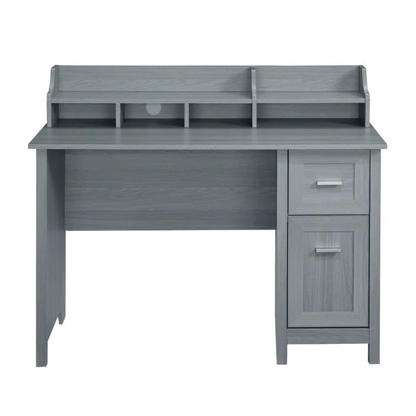 Techni Mobili Classic Office Desk with Storage, Grey RTA-8411-GRY