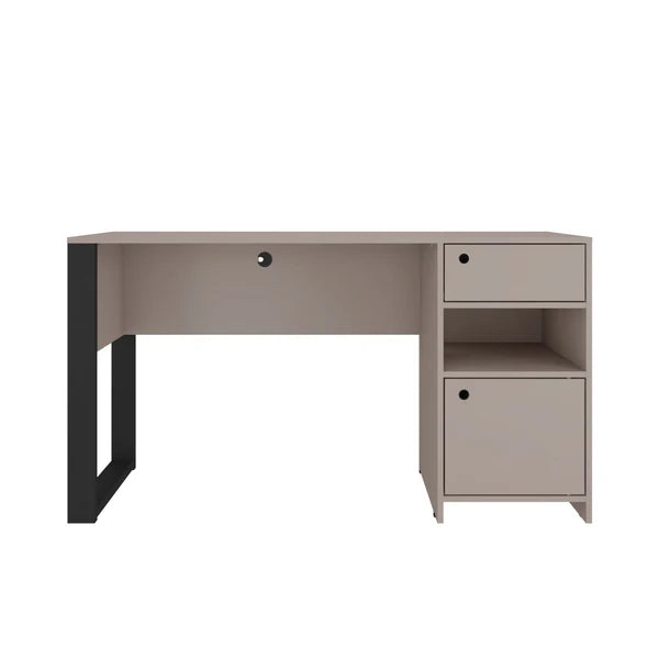 Techni Mobili Modern Style Industrial Writing Desk with Storage, Grey RTA-954D-GRY