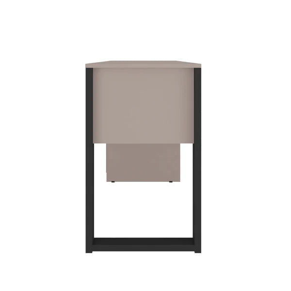 Techni Mobili Modern Style Industrial Writing Desk with Storage, Grey RTA-954D-GRY