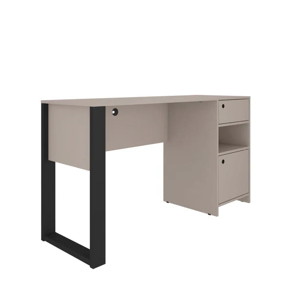 Techni Mobili Modern Style Industrial Writing Desk with Storage, Grey RTA-954D-GRY