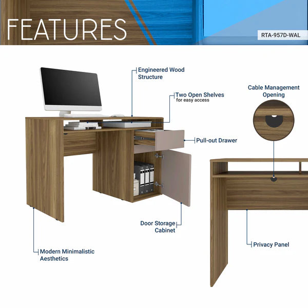 Techni Mobili Home Office Workstation with Storage