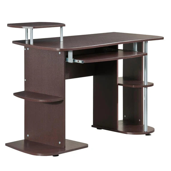 Techni Mobili Complete Computer Workstation Desk With Storage, Chocolate RTA-8104-CH36