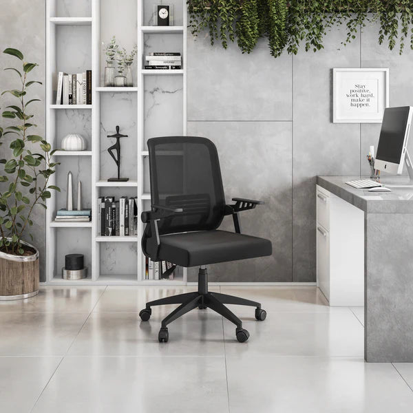 Techni Mobili Ergonomic Office Mesh Chair, Black RTA-3245C-BK