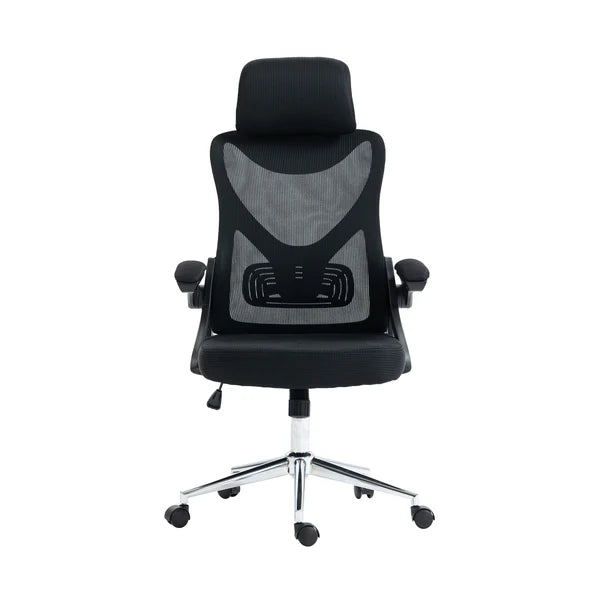 Techni Mobili Essential Ergonomic Office Chair with Headrest & Lumbar Support, Black RTA-3263C-BK