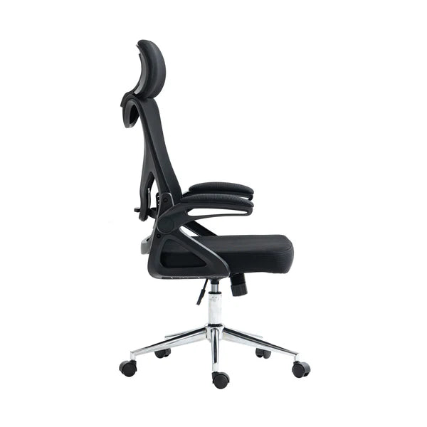 Techni Mobili Essential Ergonomic Office Chair with Headrest & Lumbar Support, Black RTA-3263C-BK