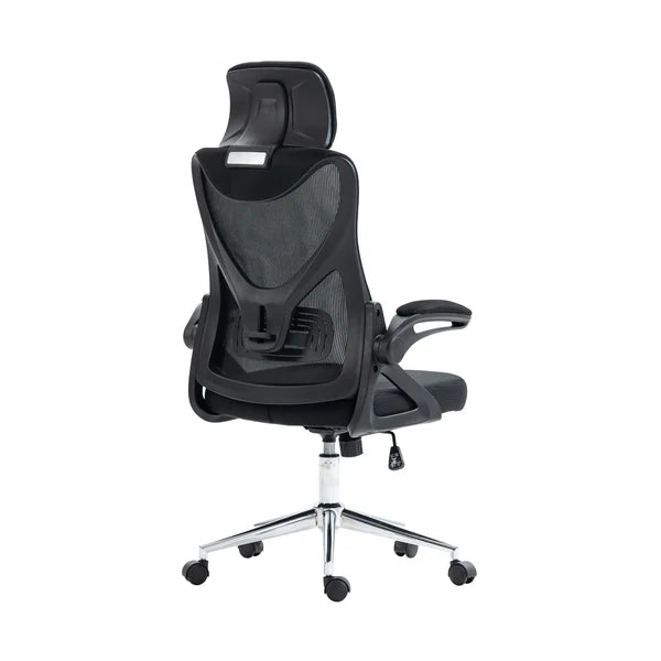 Techni Mobili Essential Ergonomic Office Chair with Headrest & Lumbar Support, Black RTA-3263C-BK